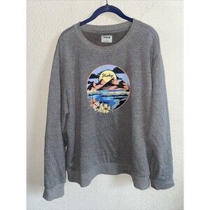 Hurley women crew tropical Sweater L  Outdoor beach surf skate